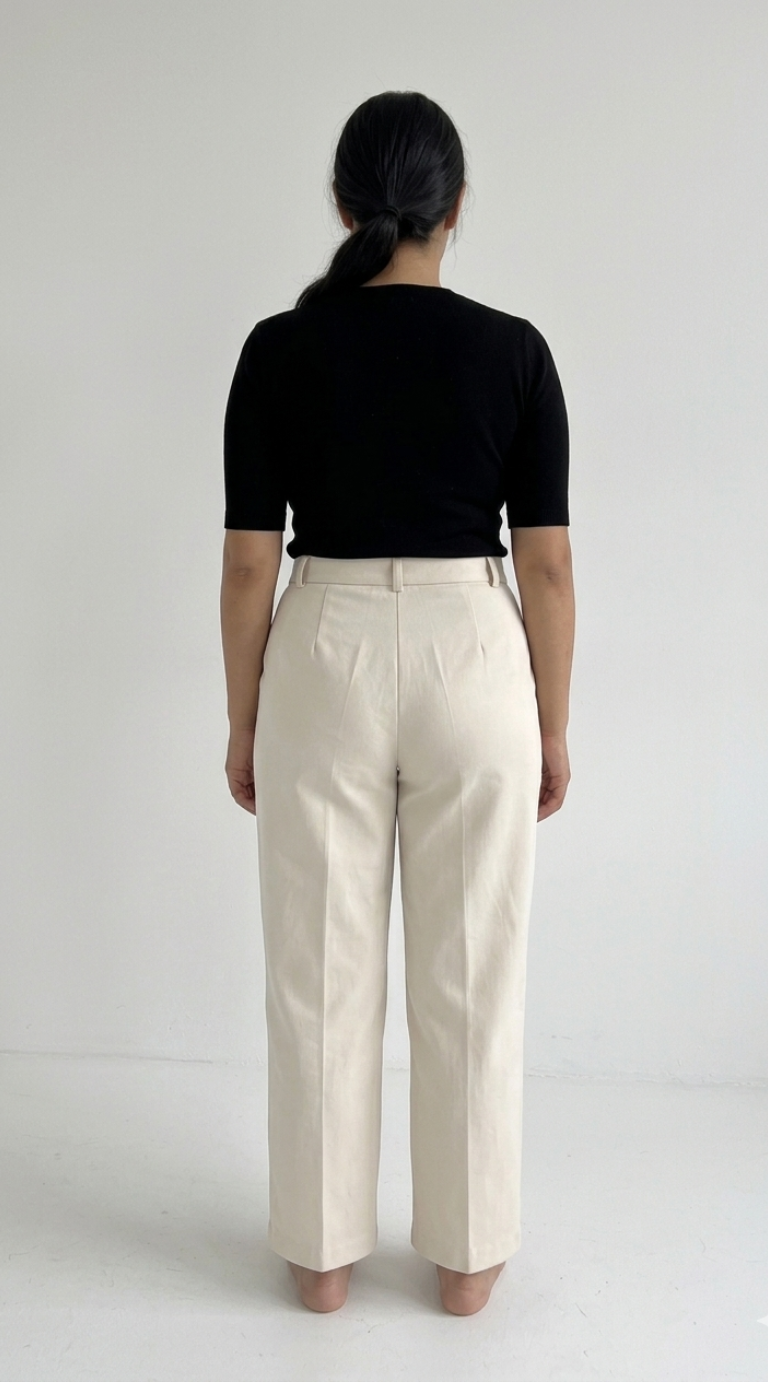 Pantalon Large Taille Haute – Style Élégant