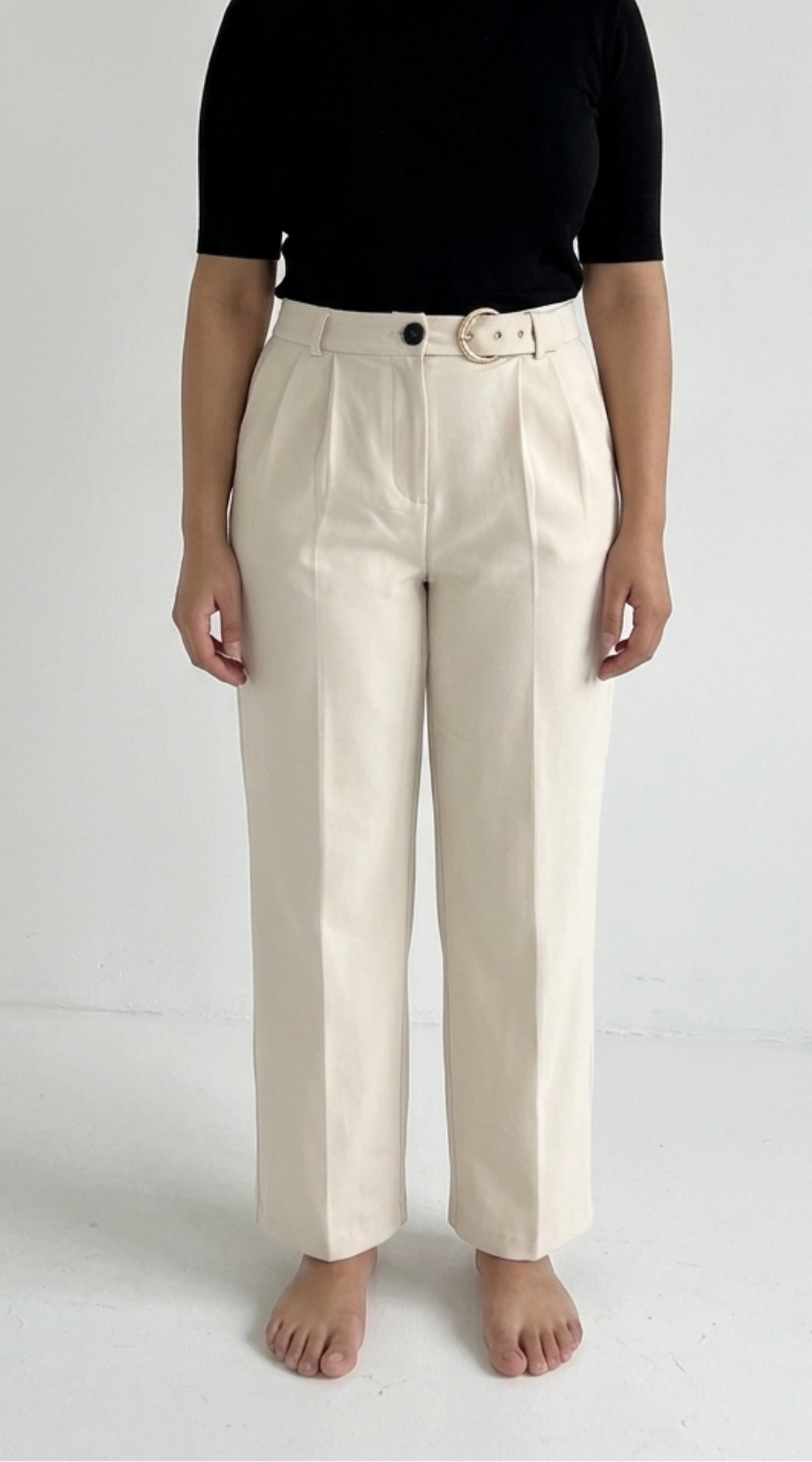 Pantalon Large Taille Haute – Style Élégant